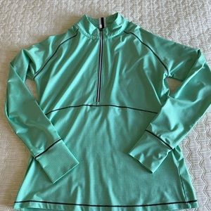 FootJoy Long Sleeve 3/4 zip Pullover Golf/Athleisure, Celadon, M, NWOT